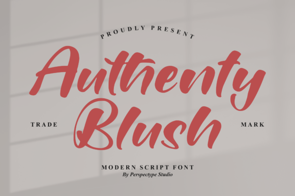 Authenty Blush: A Modern Script Font for Elegant Branding