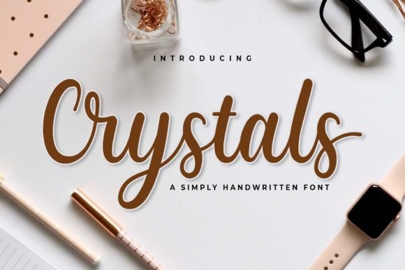 Crystals: A Script Font for Elegant Handmade Creations