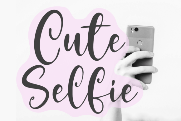 Cute Selfie Script Font for Playful Editorial Design