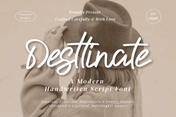 Desttinate: A Refined Script Font for Thoughtful Editorial Design