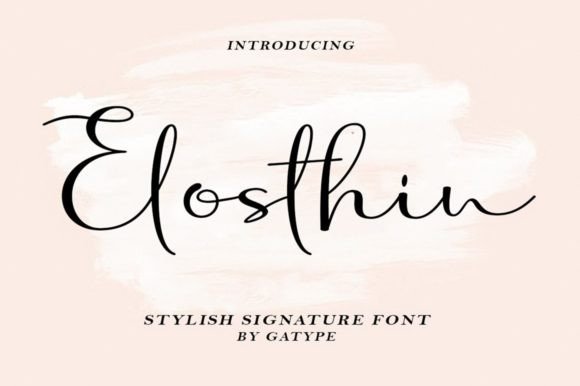 Elosthin: A Script Font for Handmade Crafters and Design Enthusiasts