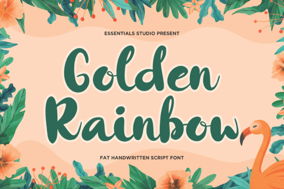 Golden Rainbow: A Fat Handwritten Script Font for Warm, Human-Centered Design