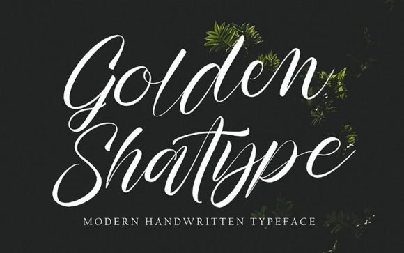 Golden Shatype: A Modern Handwritten Script Font for Elegant Digital Branding