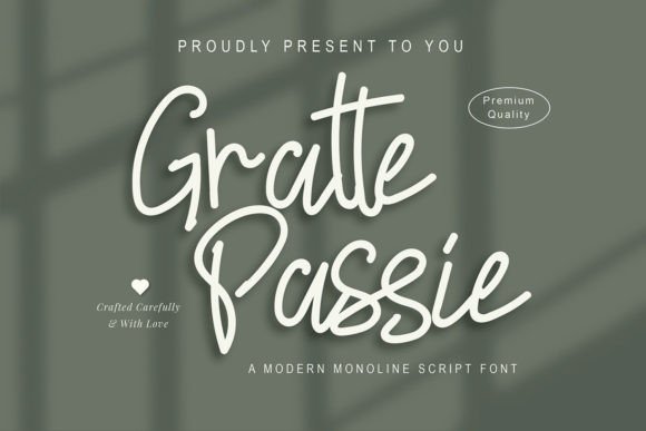 Gratte Passie: A Delicate Script Font for Elegant Brand Identity