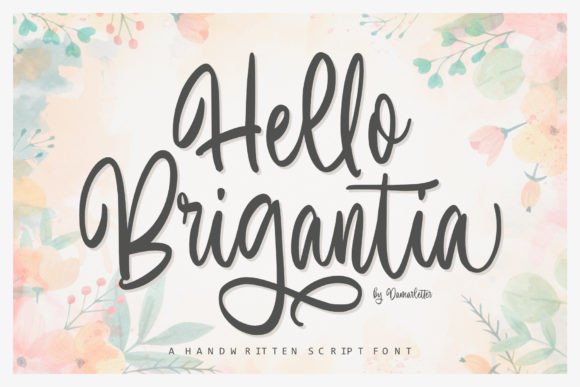 Hello Brigantia Script Font for Handmade Creators