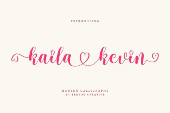 Kaila Kevin: A Script Font for Editorial Design and Creative Branding