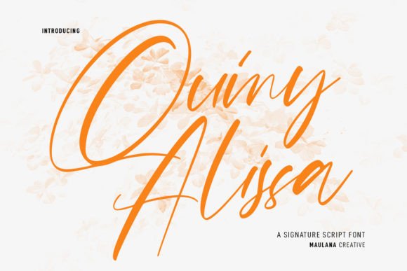 Quiny Alissa: A Premium Script Handwritten Font for Digital Branding