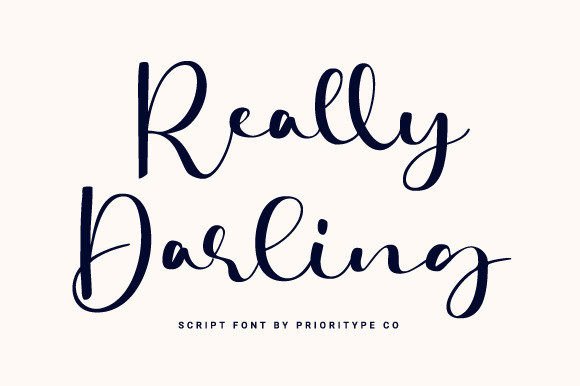 Really Darling Script Handwritten Font