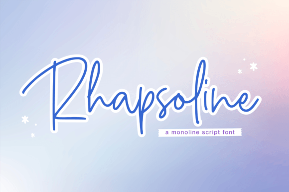 Rhapsoline: A Monoline Script Font for Modern Digital Branding